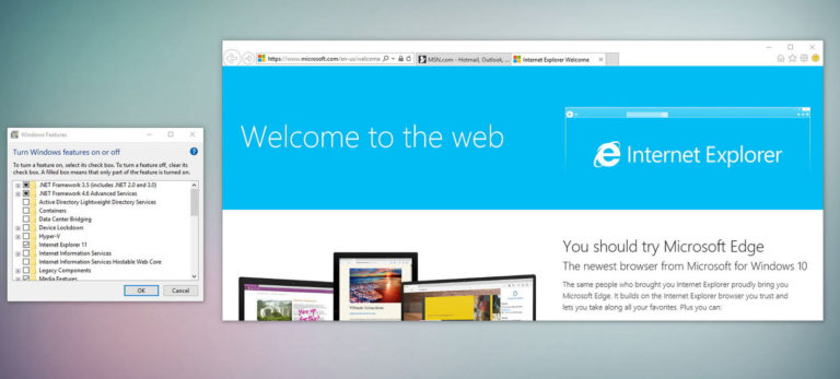 Internet explorer 7 установить на windows 10